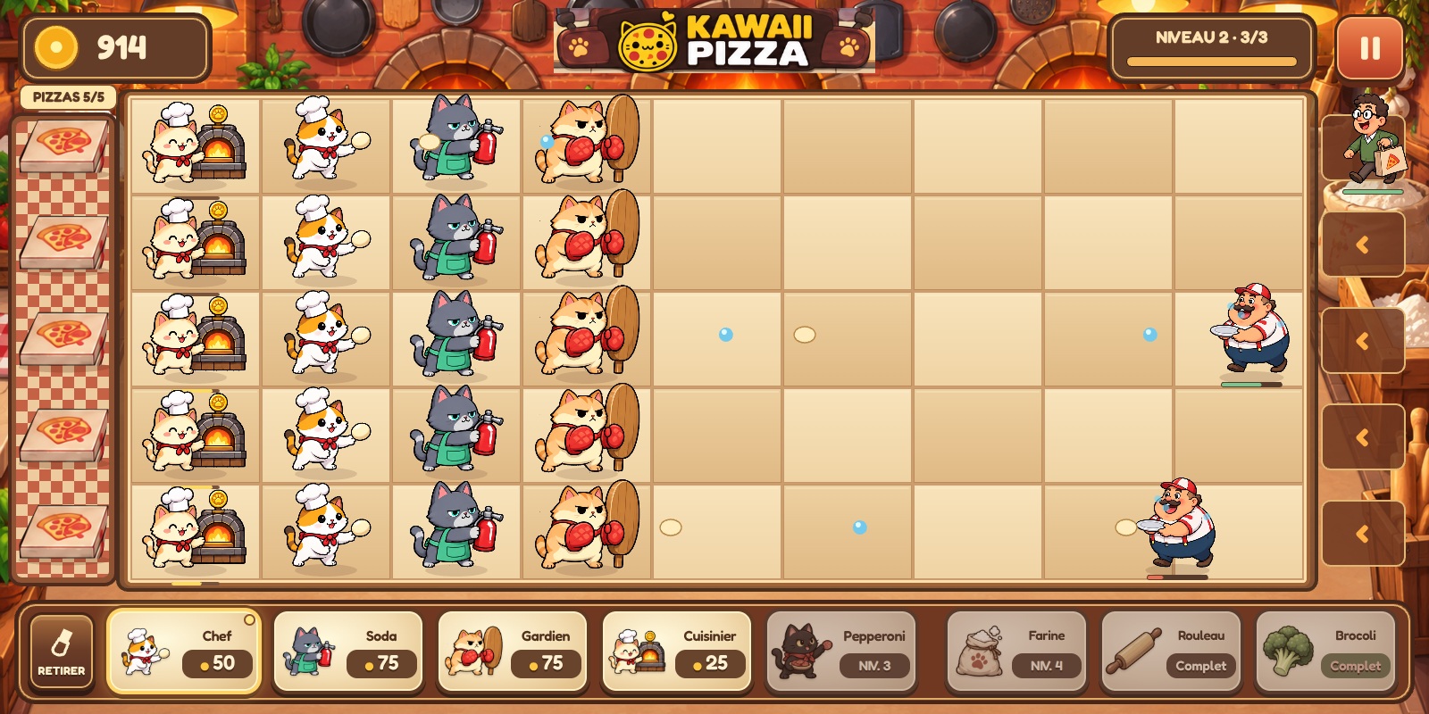 Capture du jeu Kawaii Pizza™ — Cats vs Customers
