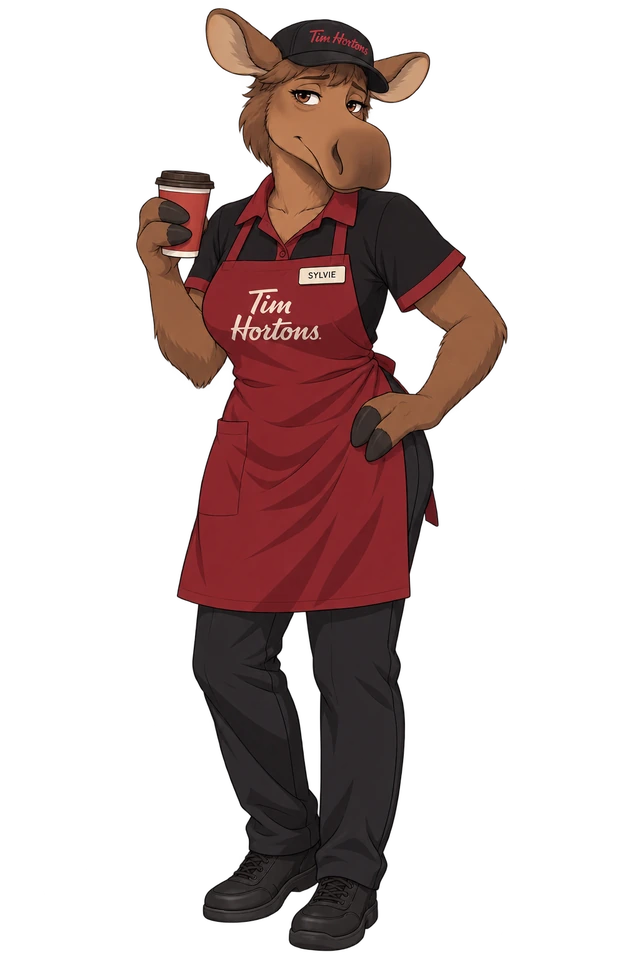 Sylvie · Une orignale chez Tim Hortons